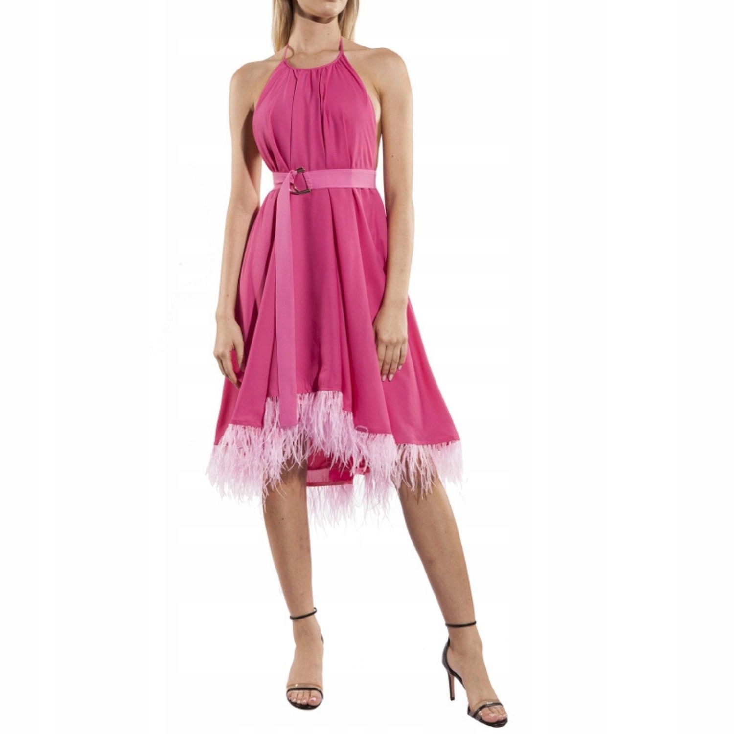 Šaty Liu Jo dámská koktejlová růžová italská z viskózy vel. M 42