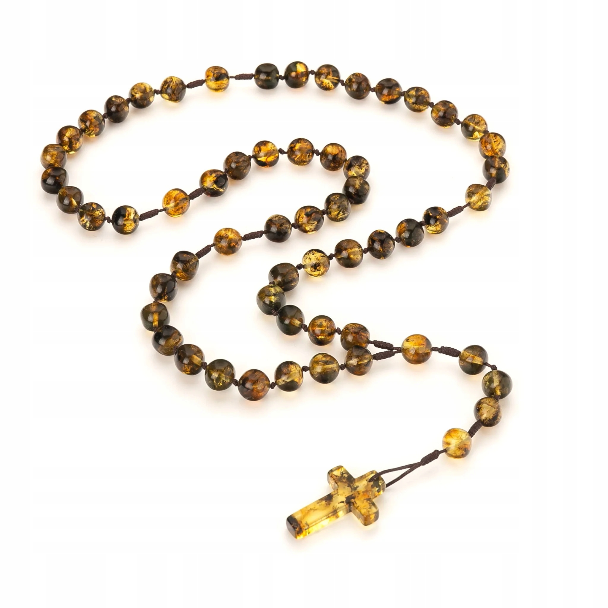 Růženec|Zelený jantar|dárek k Vánocům|