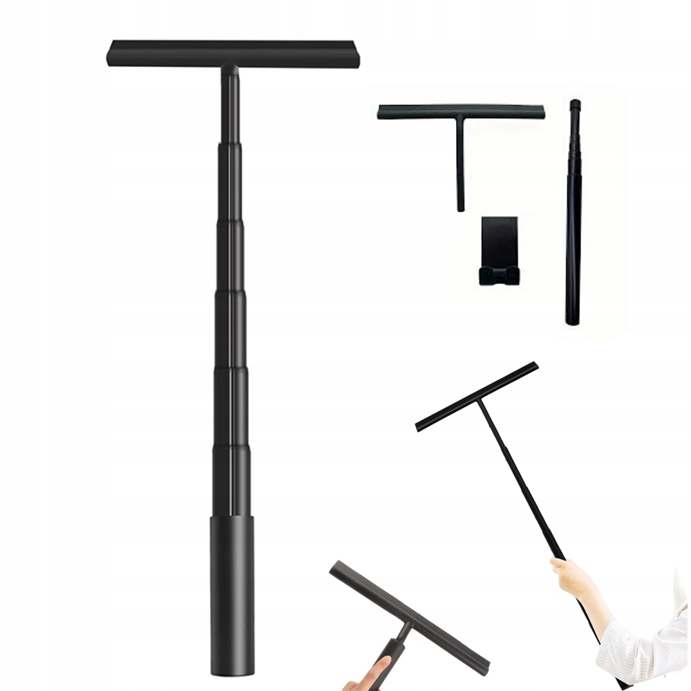 Levně Silikonová Stěrka Na Vodu Na Okna Zrcadel S Háčkem 23,5-97 CM