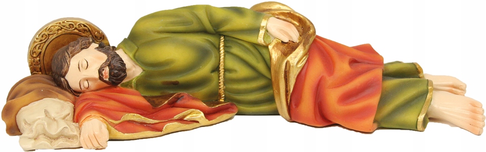 

Piękna figurka Śpiący leżący Św. Józef- 20cm długi