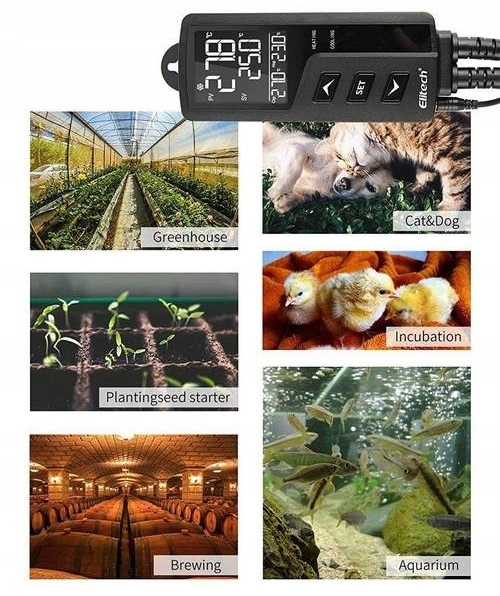 REGULATOR TEMPERATURY WILGOTNOŚCI DO GNIAZDKA WiFi Marka Elitech