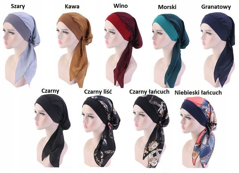 MIX KOLORY Turban do włosów Opaska ANTYALERGICZNE