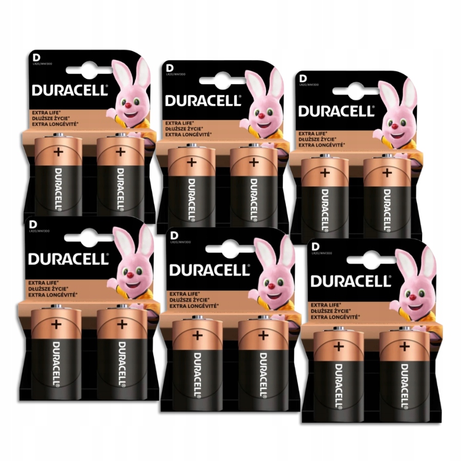 Duracell Alkalická baterie Basic D LR20 MN1300 12 Ks Originální Silná