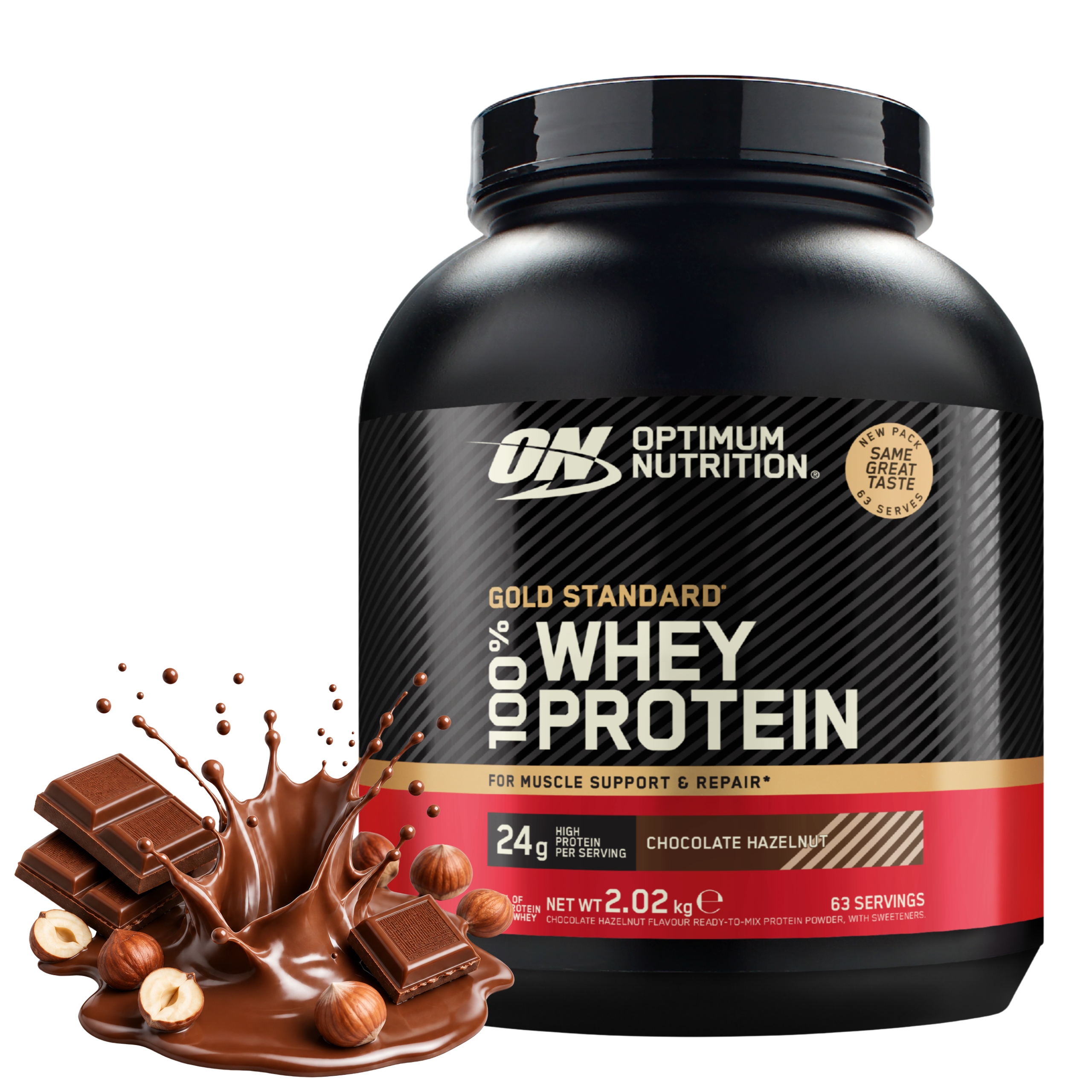 Optimum Nutrition Gold Standard Whey 2020 g Bílkoviny Ořech Wpc Wpi 63p