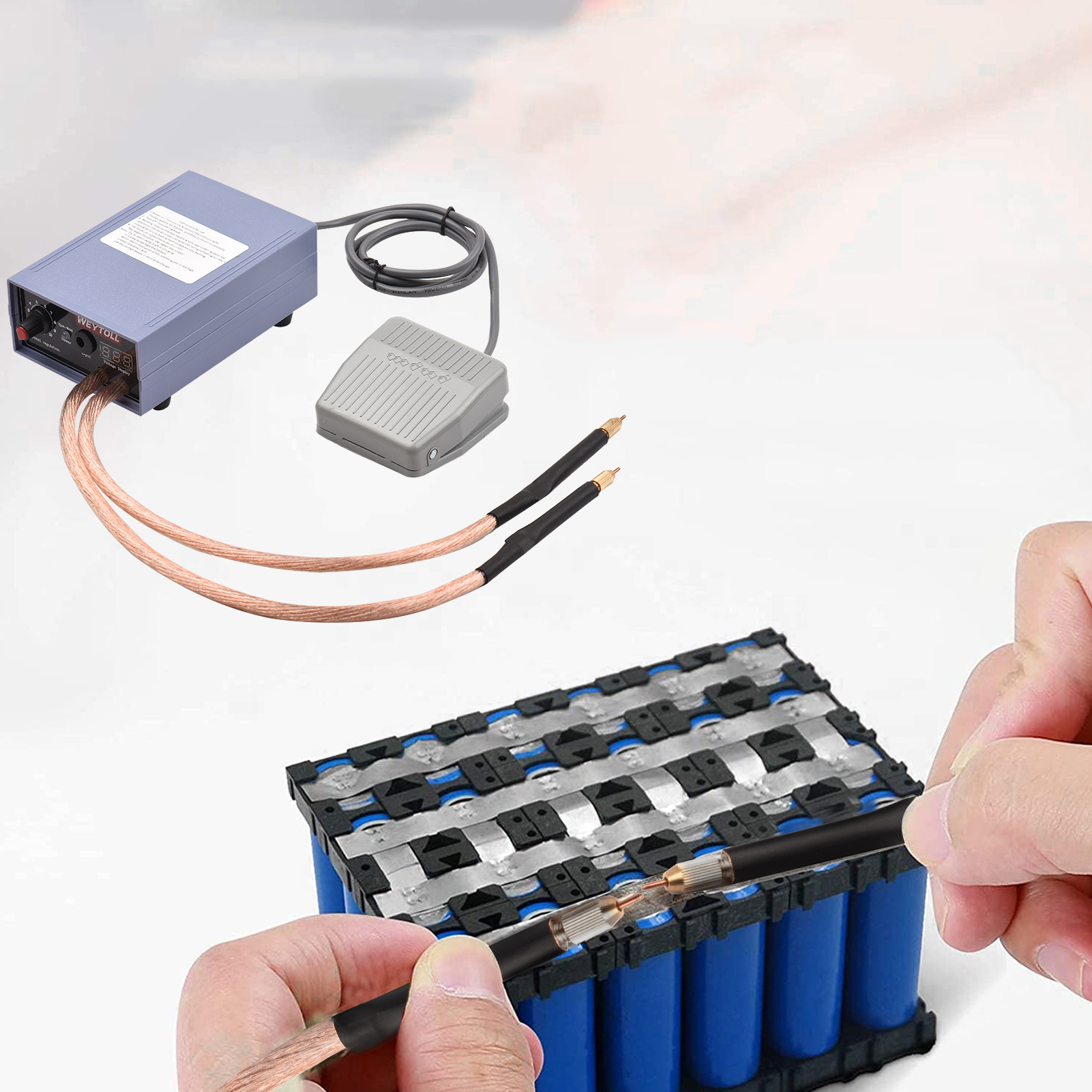 ZGRZEWARKA PUNKTOWA RĘCZNE SPAWARKA MINI 5000W Waga produktu z opakowaniem jednostkowym 0.84 kg