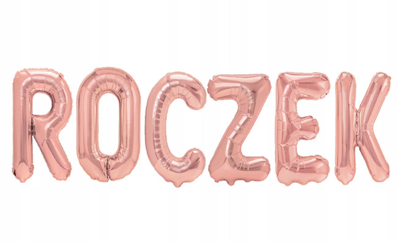 

Balon foliowy napis Roczek Różowe Złoto