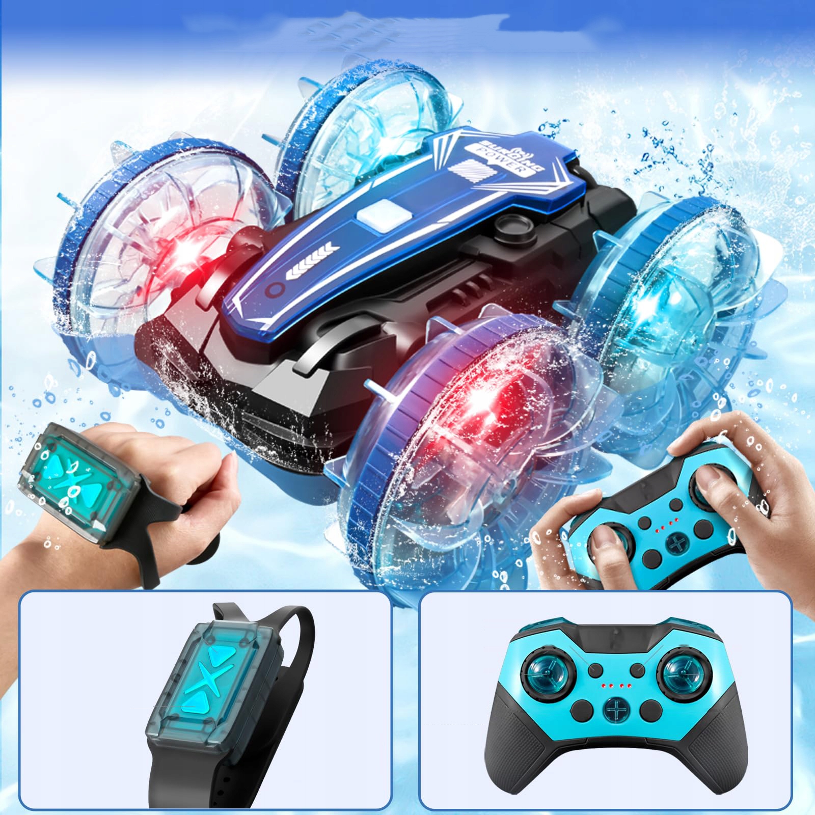 SAMOCHÓD STEROWANY GESTAMI + 2 X PILOT PŁYWAJĄCY SAMOCHÓD ZDALNIE STEROWANY Seria zdalnie sterowany samochód