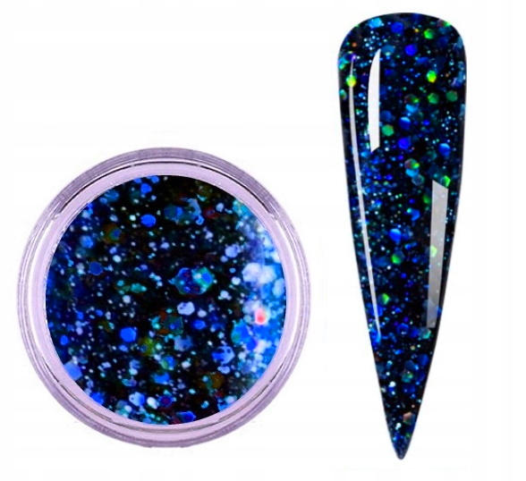 

Galaxy na Paznokcie Brokat Piegi Blue Black nr37