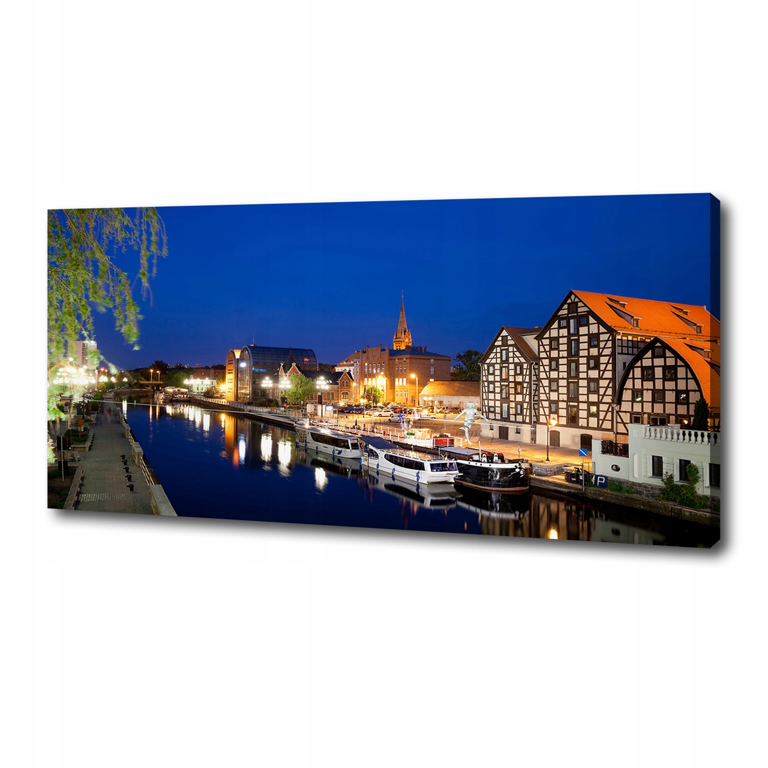

Foto obraz na płótnie Bydgoszcz nocą 125x50 cm