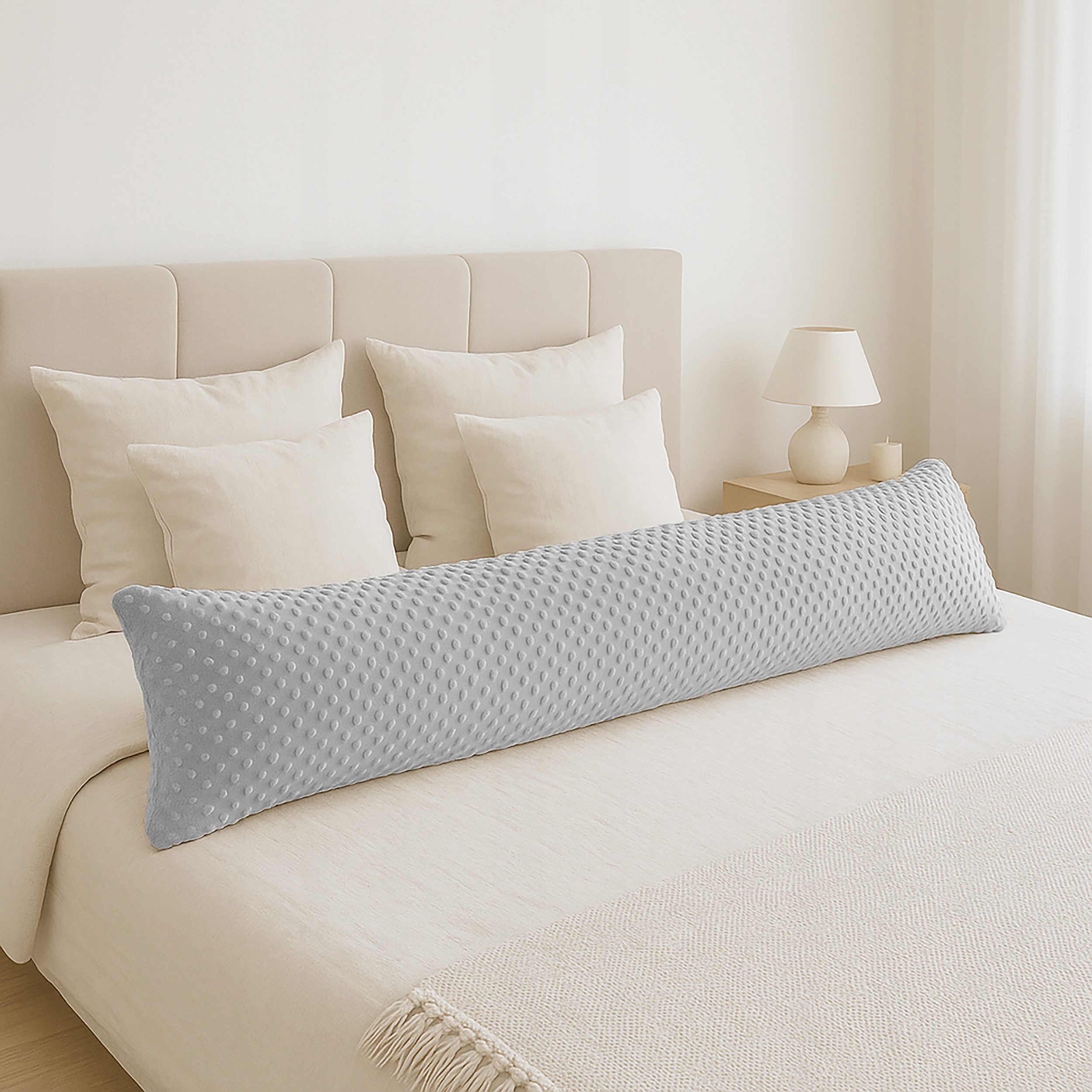 Long polštář s polštářem 40x145 na spaní na Boku Břicha ozdobný Minky W99