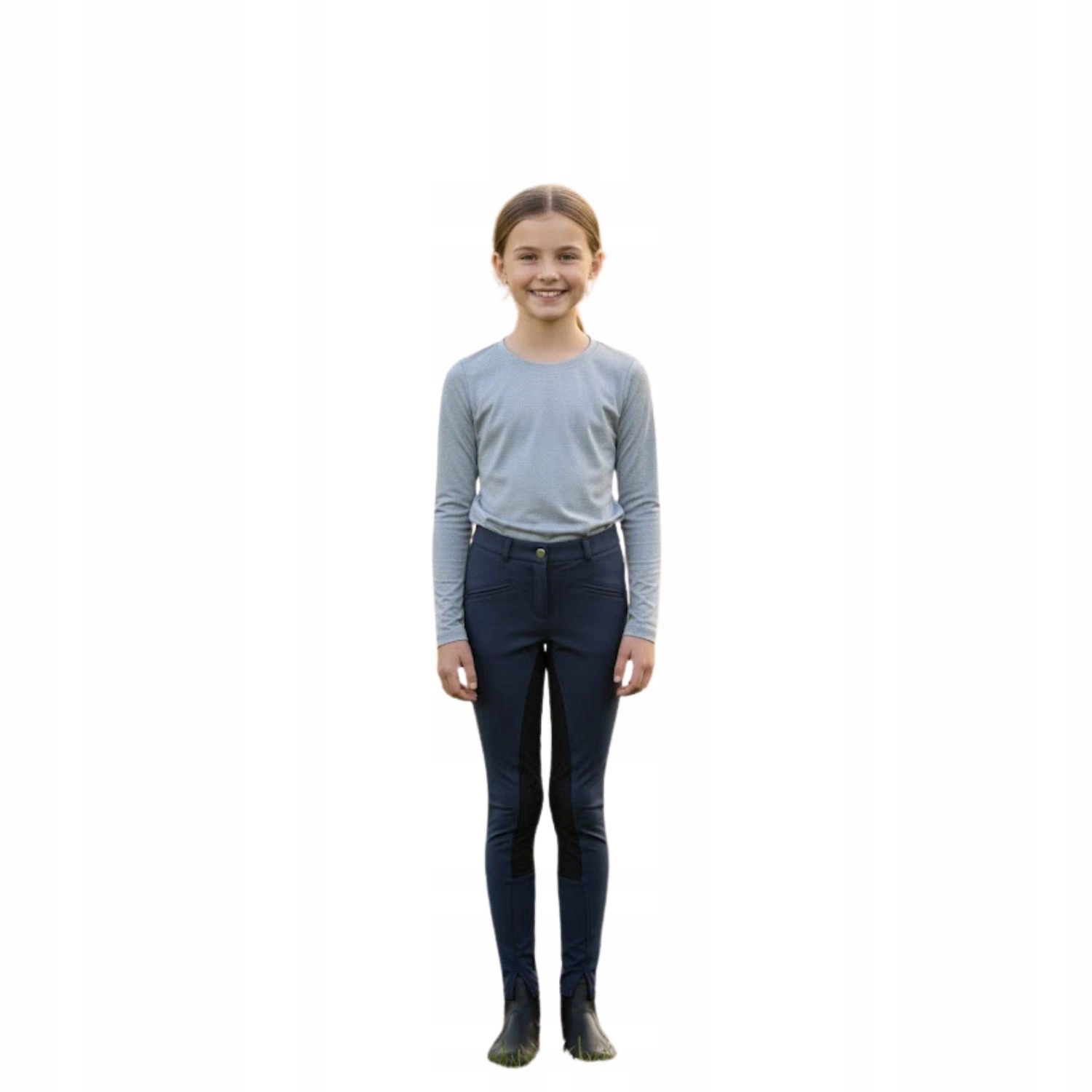 Spodnie dla dziewczynki Pfiff bryczesy do jazdy konnej granatowe r. 116 cm