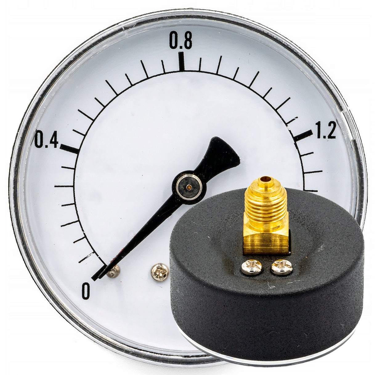 MANOMETR TARCZOWY CIŚNIENIOMIERZ 63 mm 1/4" AXIALNY TYLNY 0-2,5 BAR