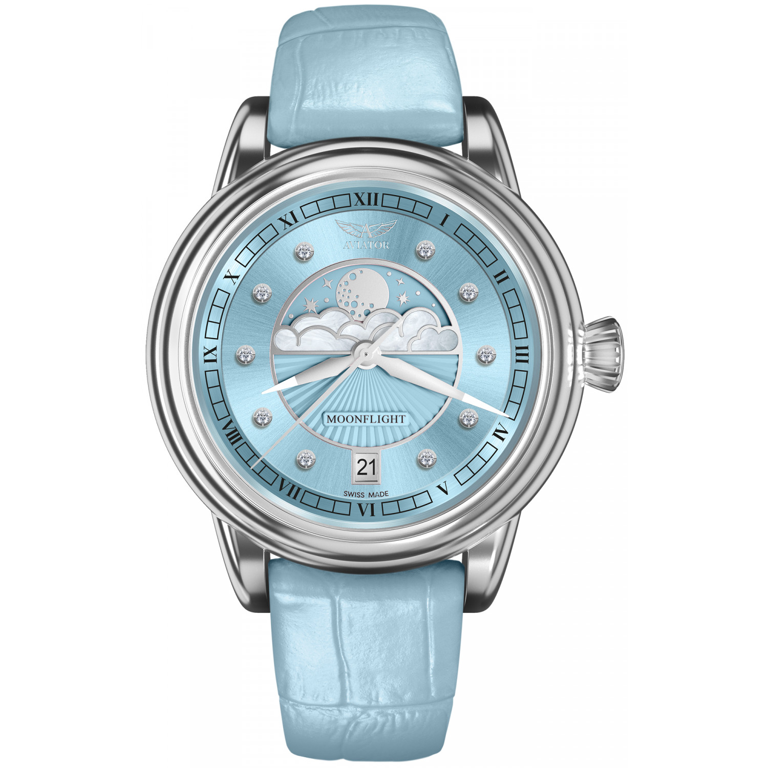 Dámské hodinky Aviator V.1.33.0.359.4 modré