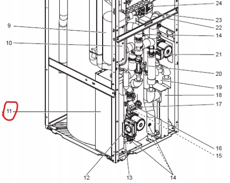 282607 S70C70408 WATER COIL ASSY (5HP) G ZESPÓŁ CEWKI WODNEJ Mitsubishi Electric