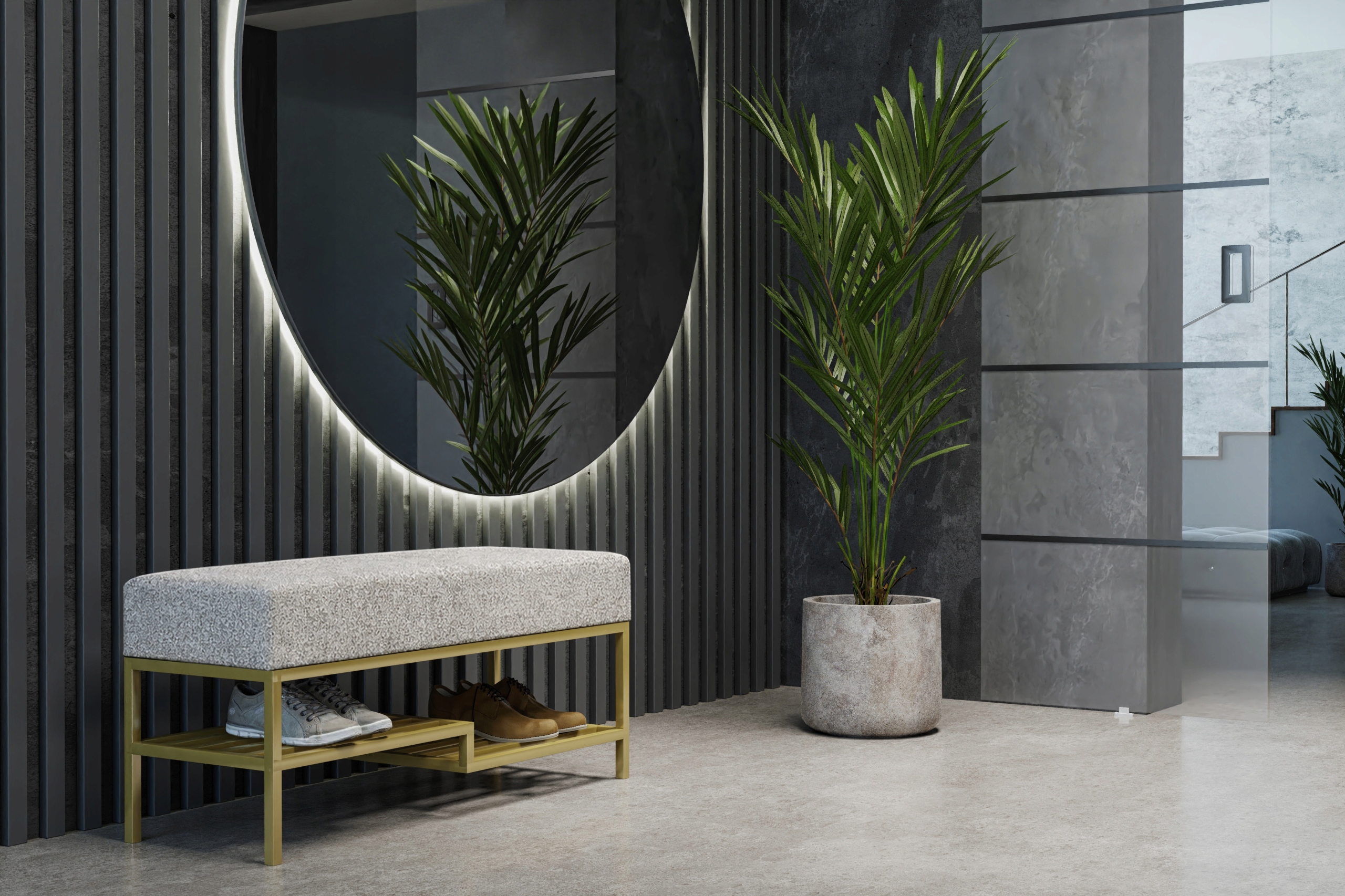 Lavička na boty se sedákem, čalouněná zlatou lavicí 80 cm, béžová lavička