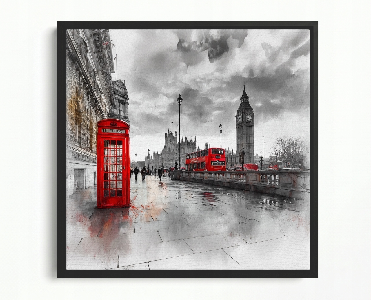 Obraz Rám Americký Box Londýn Big Ben Telefonní Budka Bus 60x60