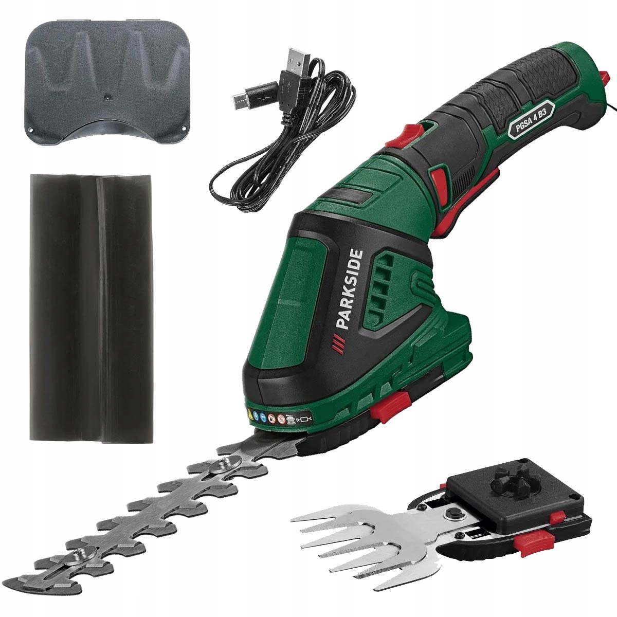 Akumulatorowe Nożyce Do Trawy I Krzewów Parkside Pgsa 4 B3 Kabel Usb-c