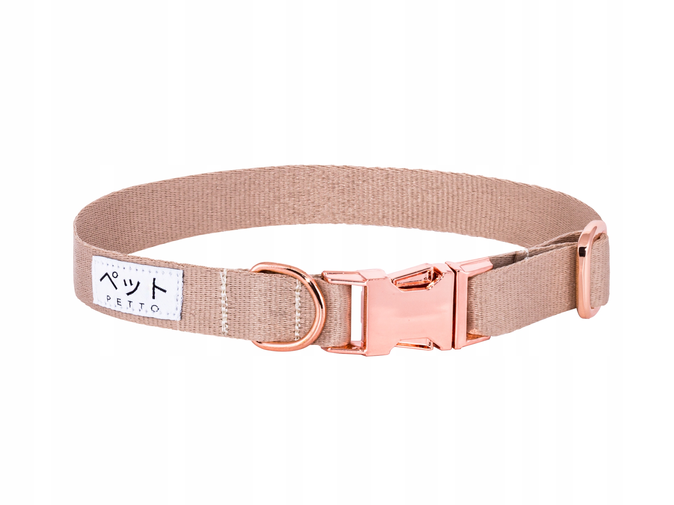 Levně Petto Obojek pro psa Eri Pastel Béžová Rose Gold L