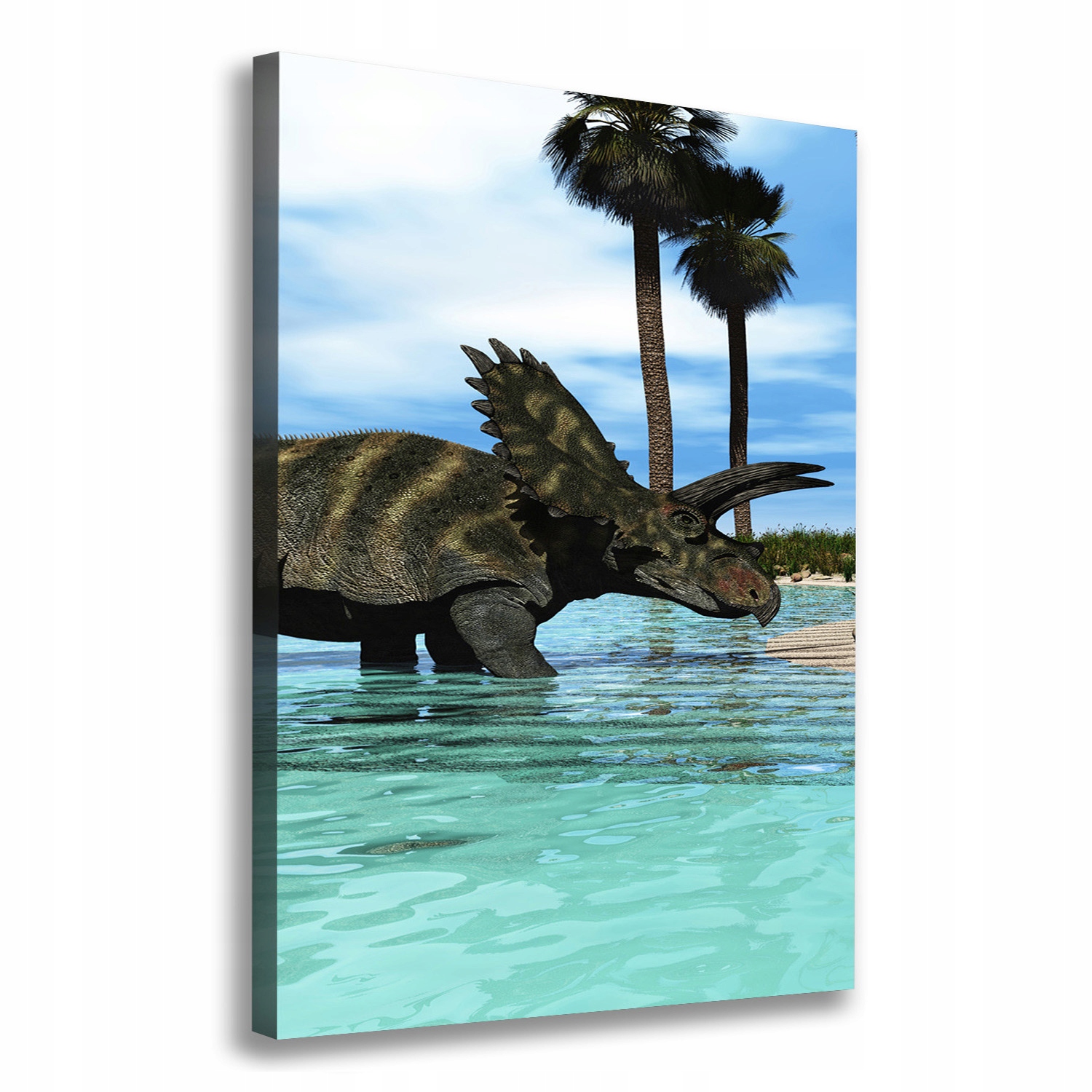 

Foto obraz na płótnie Dinozaury na plaży 70x100 cm