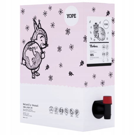 Yope, refill naturalnego mydła w płynie, werbena, 3000 ml