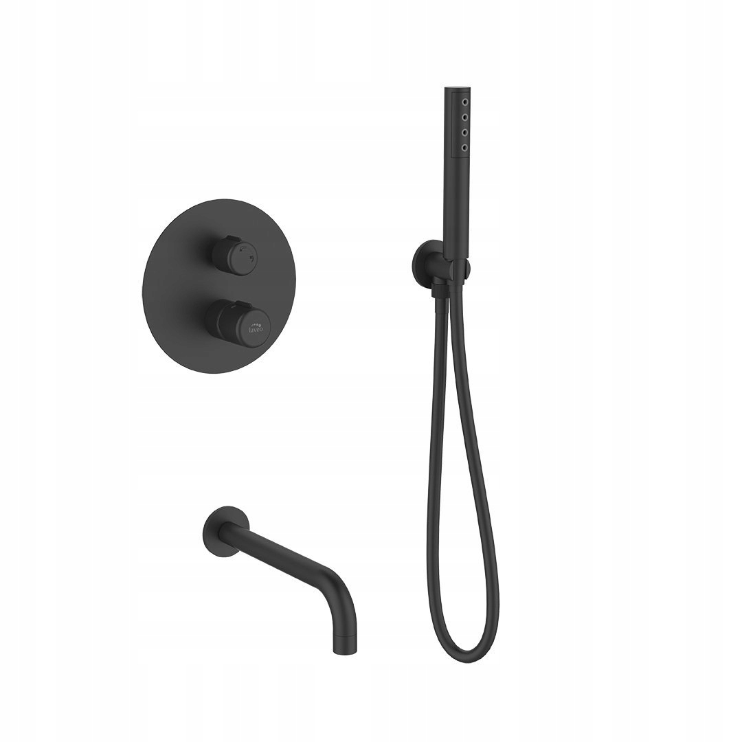 Laveo Pretto Podomietkový vaňový set čierny s boxom BAO_711P