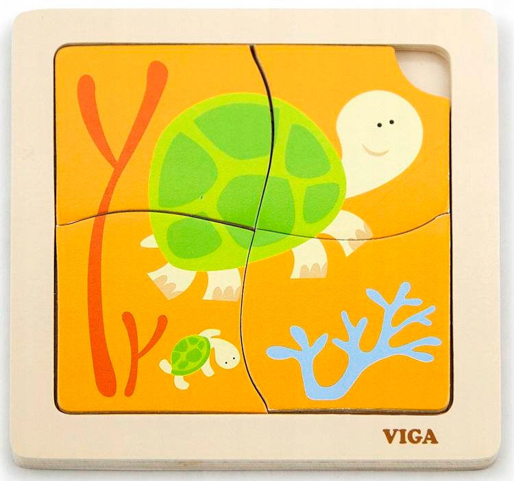

Puzzle Drewniane Na Podkładce Żółwiki 50143 Viga