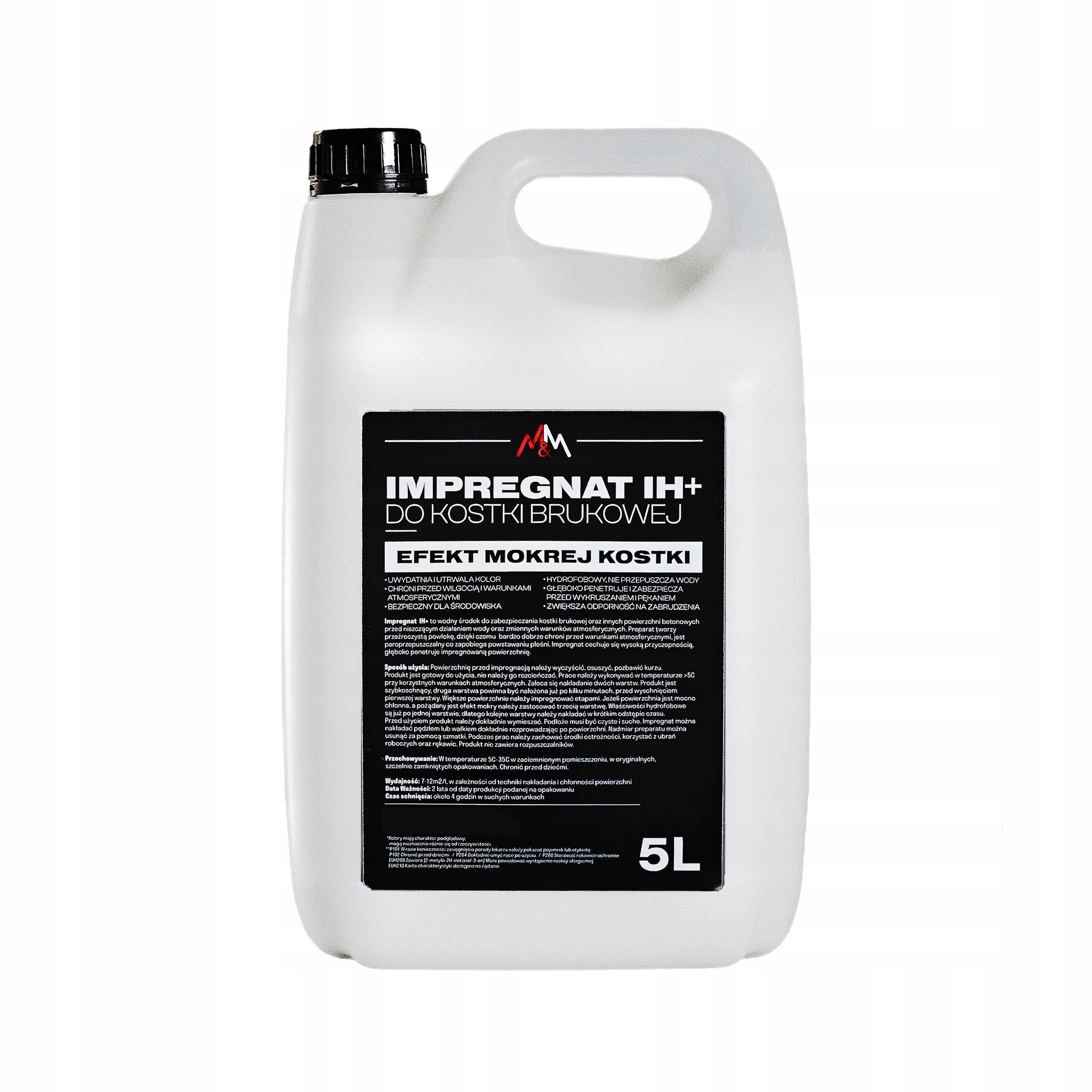 Impregnat do kostki brukowej 5L betonu, cegły Efekt Mokrej Kostki M&M