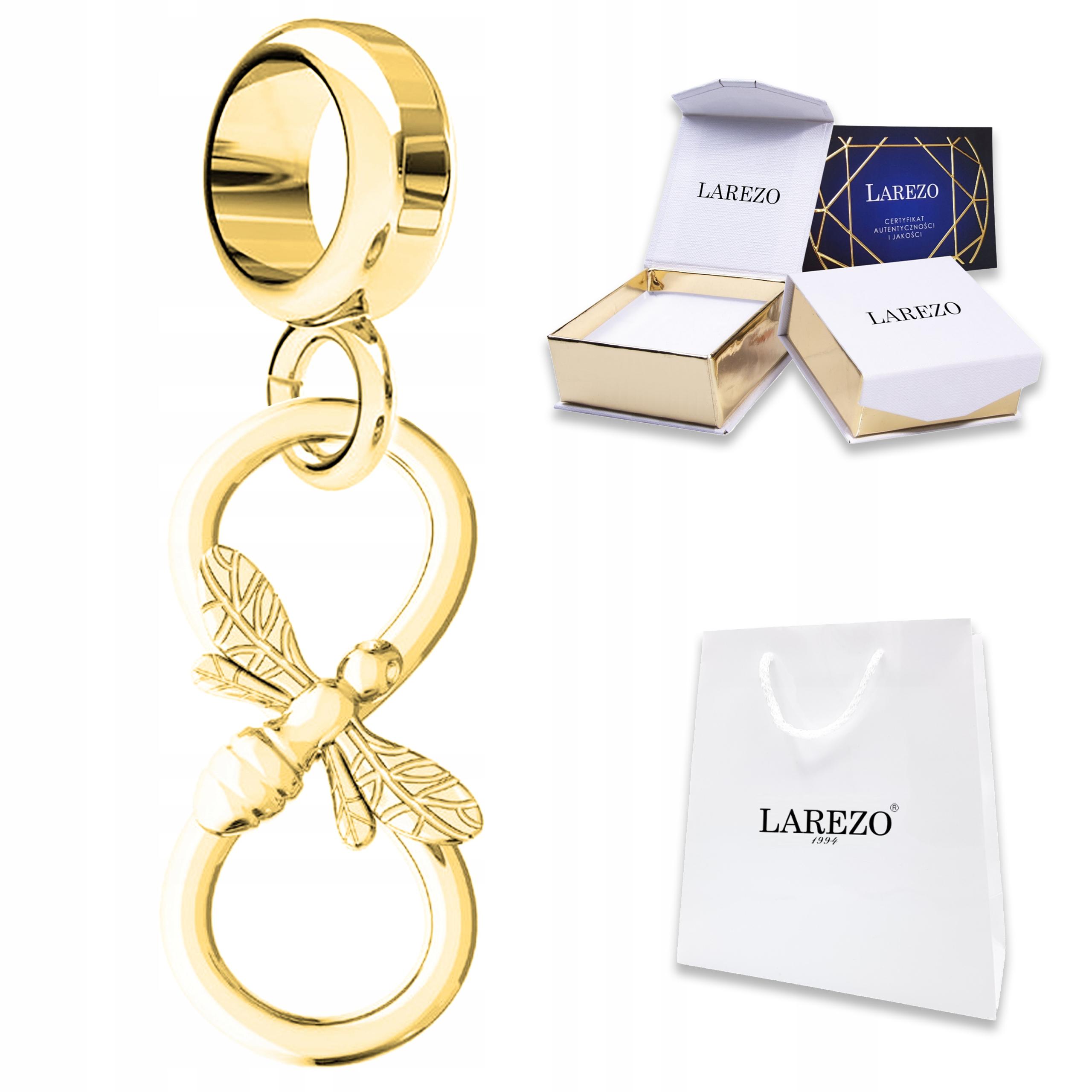 Přívěsek Zlatá závěsná včelka Osmička Nekonečno Láska Stříbro 925