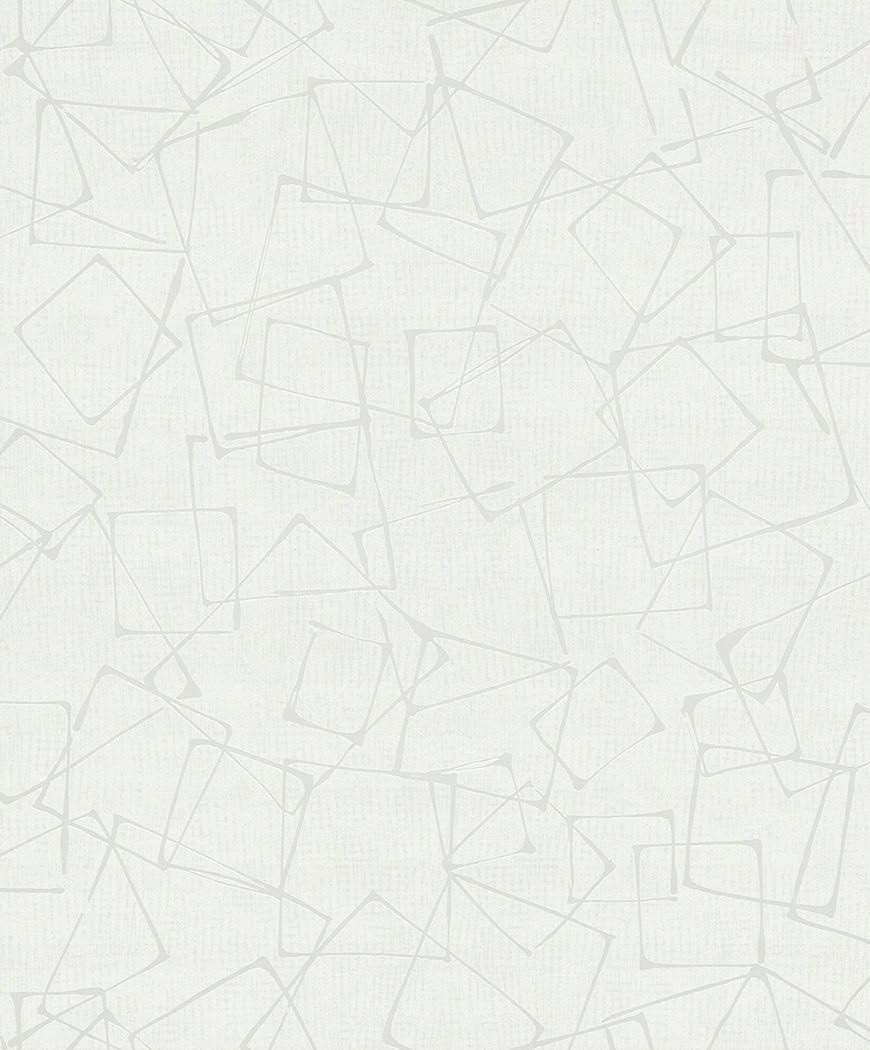 Geometrická Tapeta, Stříbrné Čtverce, Omyvatelná Tapeta