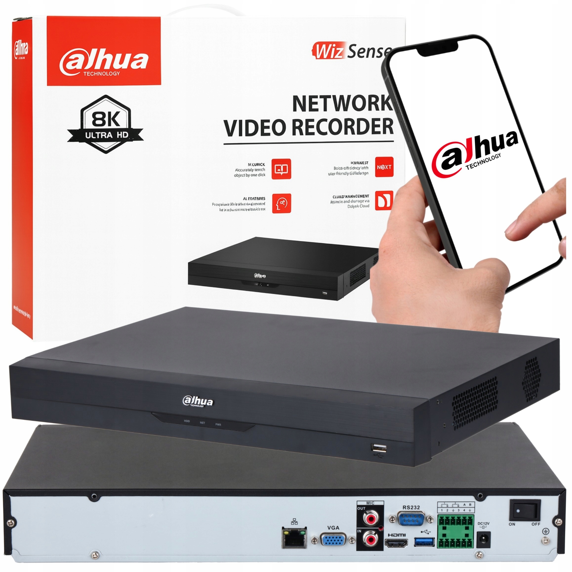 Rejestrator Ip Dahua NVR5216-EI2 WizSense Ai 16-kanałowy 32Mpx 8K Nvr Next