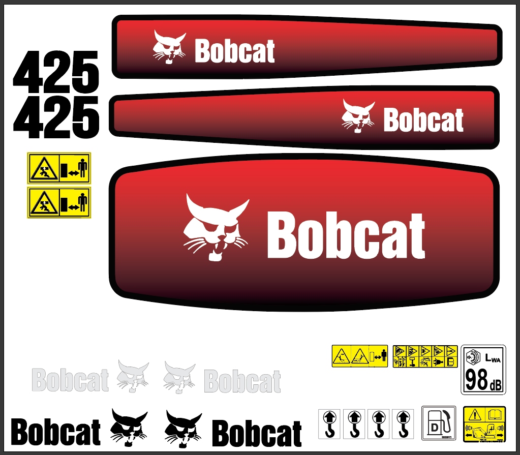 nálepka, logo na masku Bobcat 425