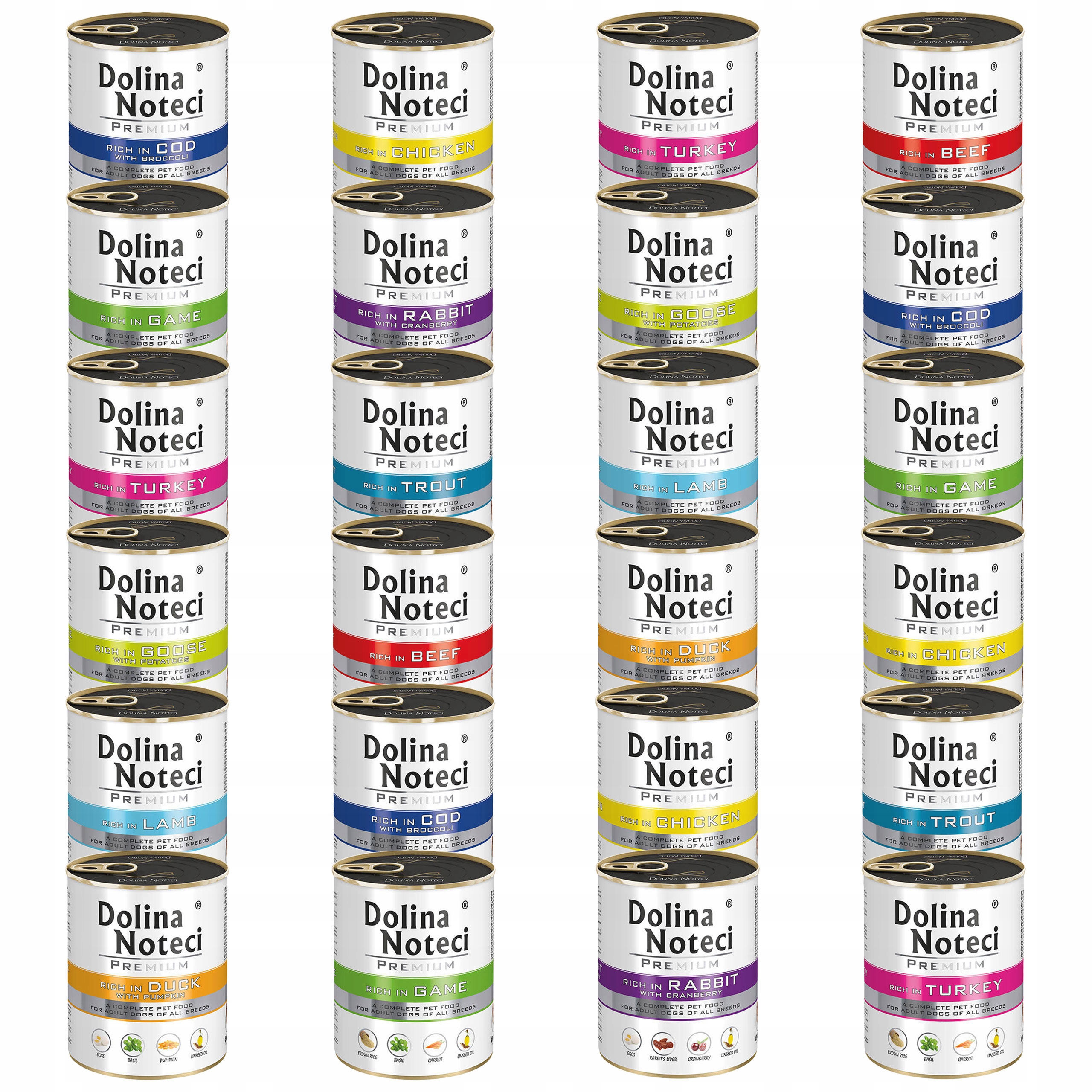 Levně Dolina Noteci Premium Krmivo mokré pro psy mix chutí 24 x 800 g bez obilovin