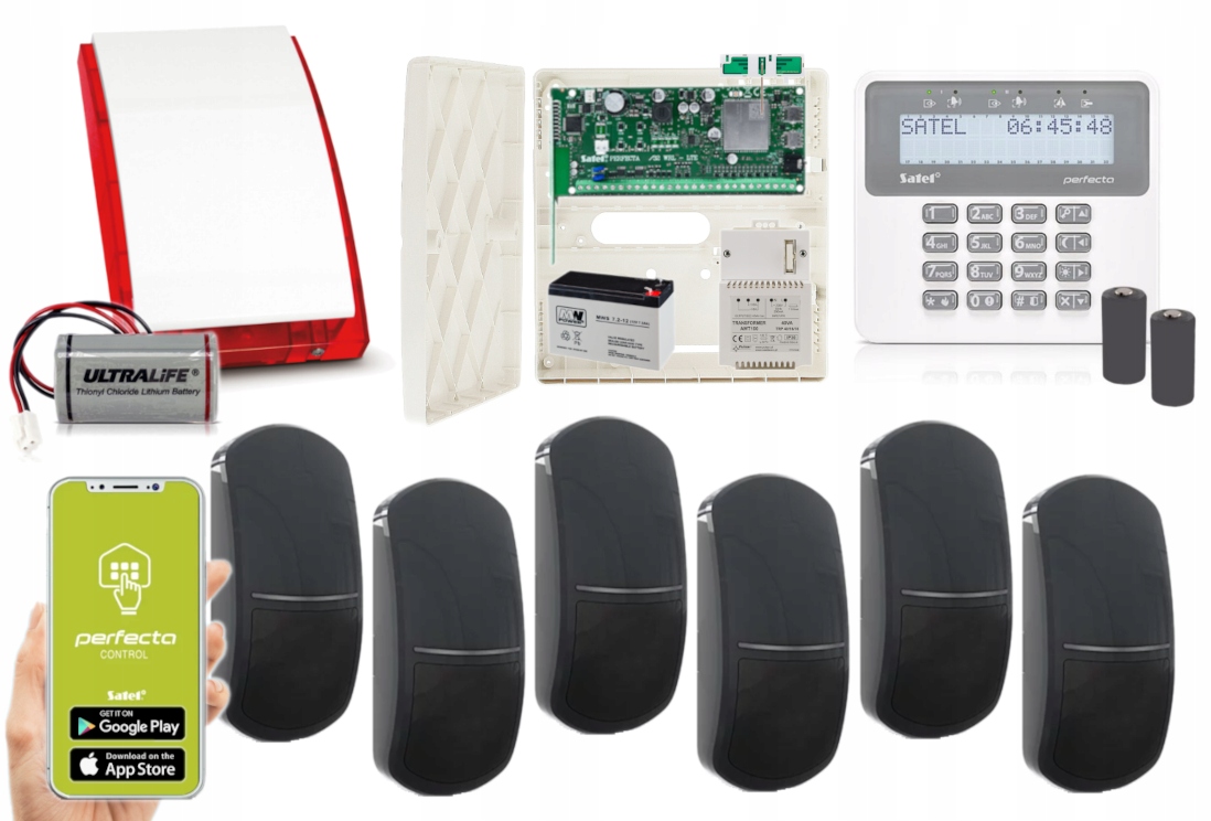 Alarm Satel Perfecta 32-WRL Lte 6 Czujek App Gsm