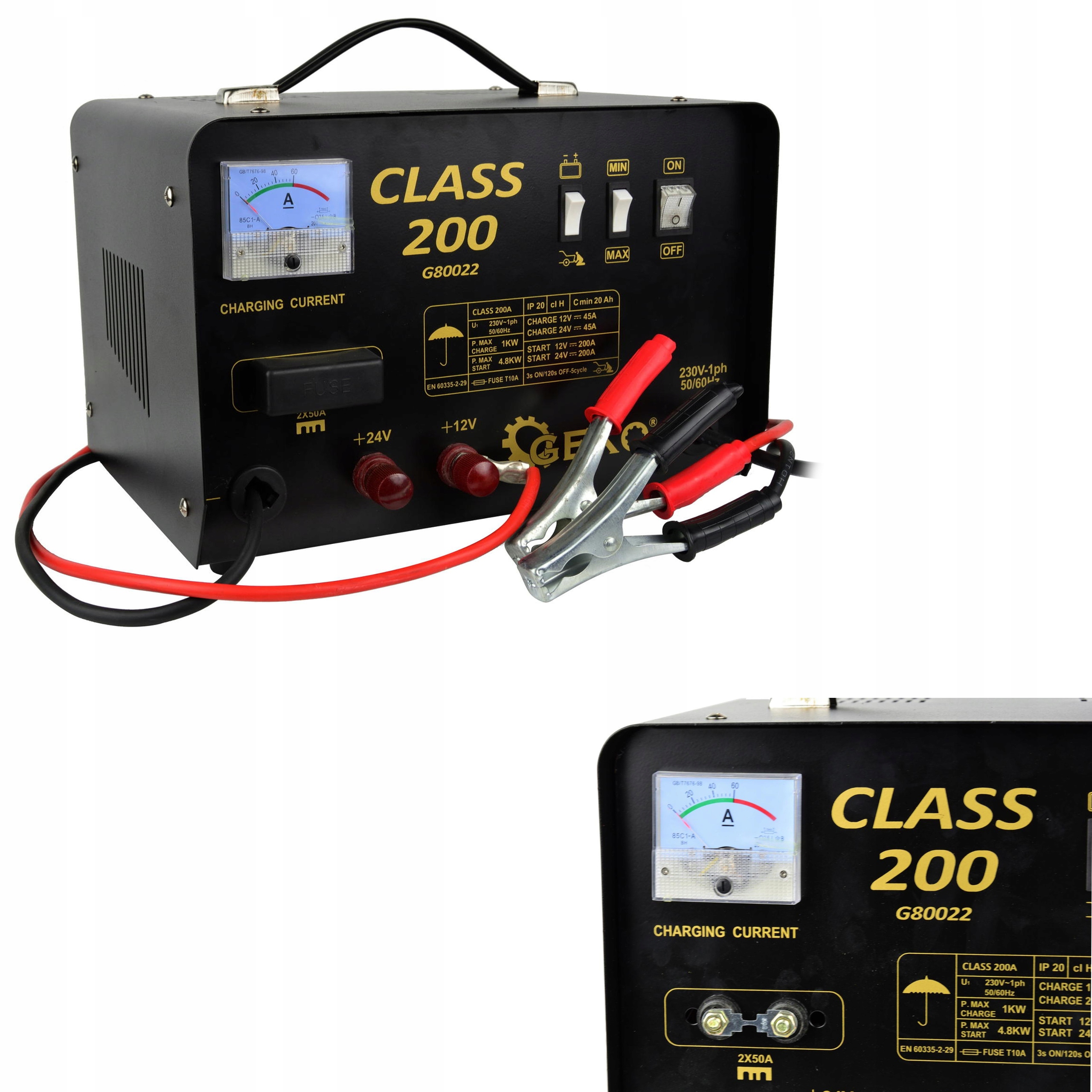 

Prostownik Akumulatora 12 24V Z Rozruchem 200A