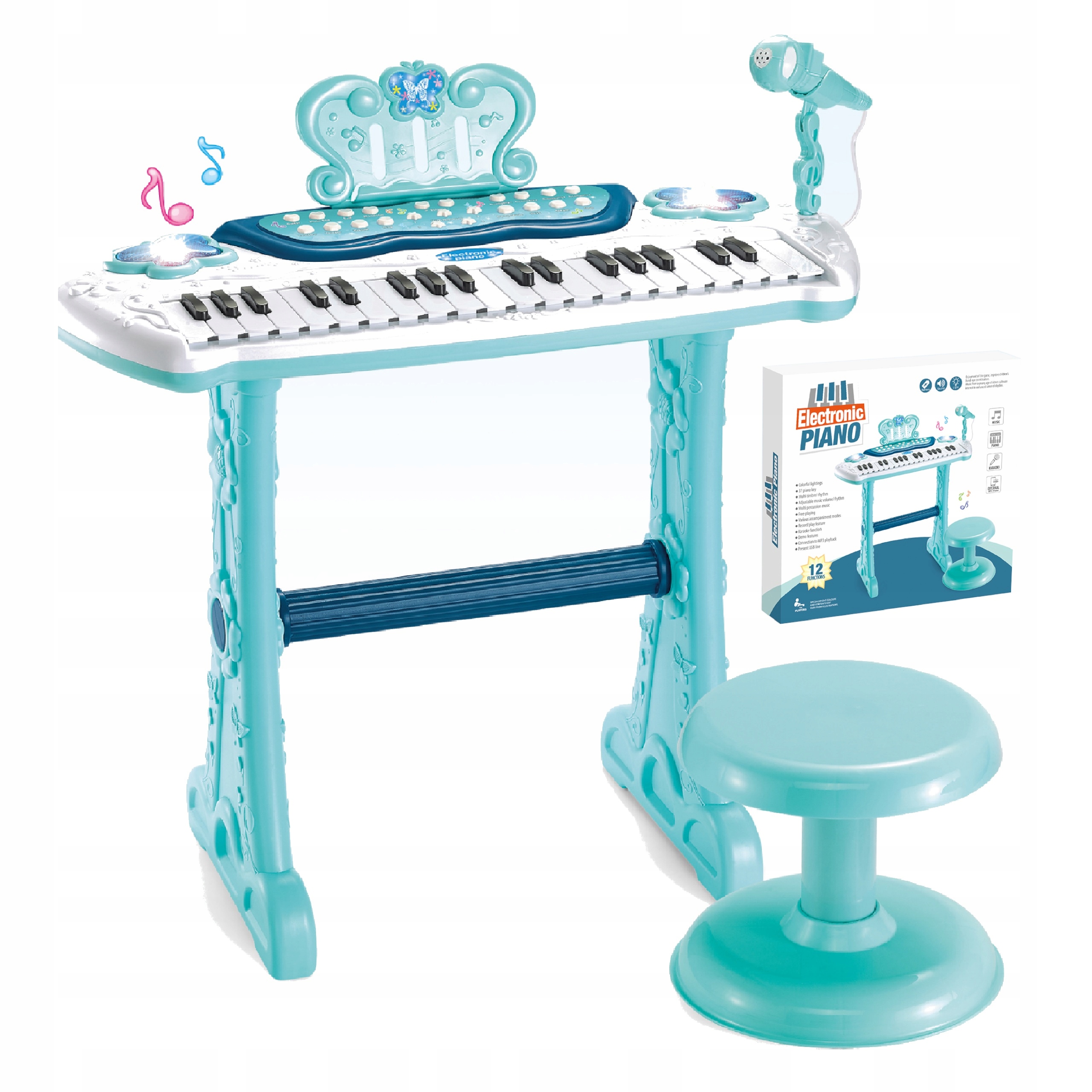 

Keyboard Dla Dzieci Organy Mikrofon Pianino 883FN