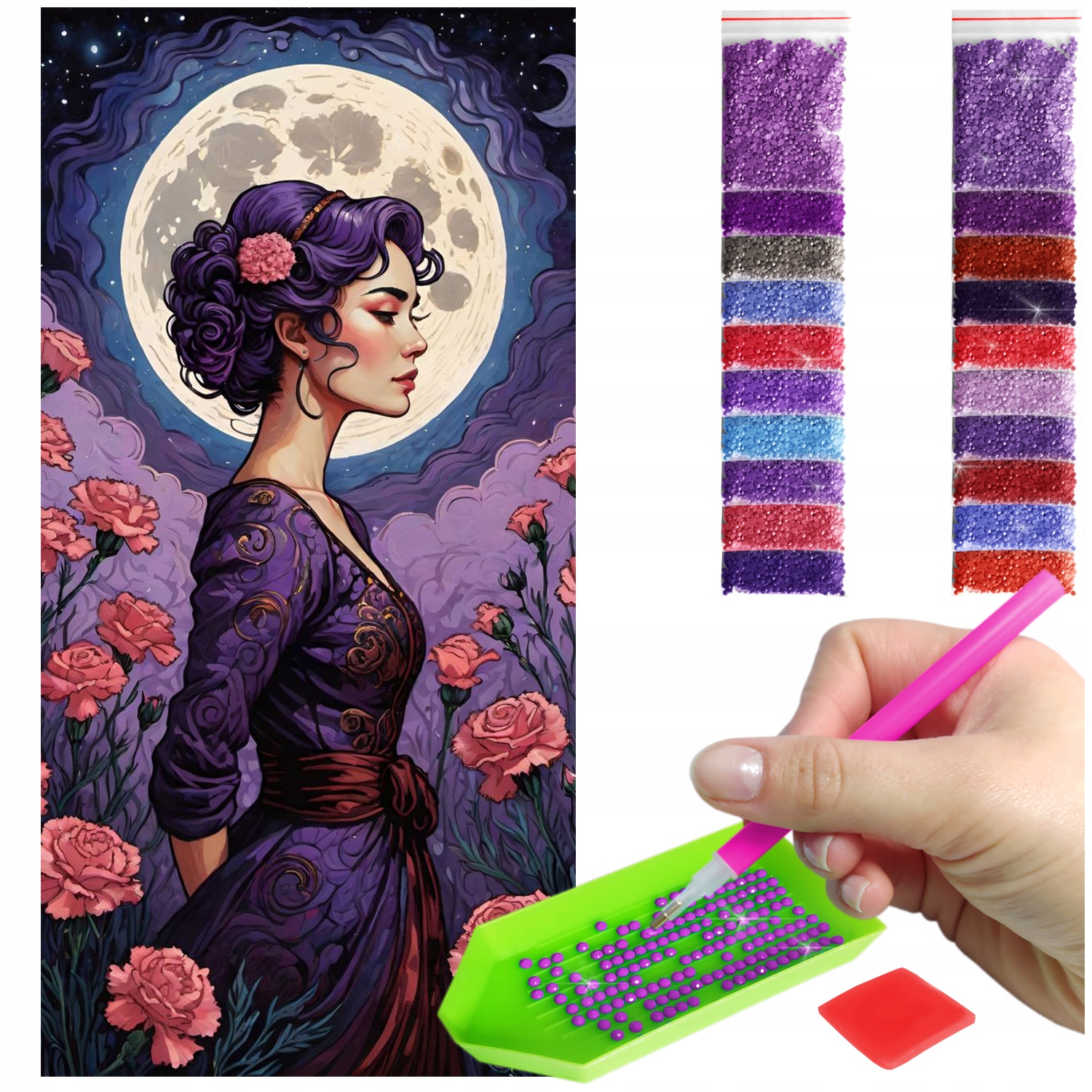 Diamantová výšivka Diamond Painting 5D B.duży 40x80cm