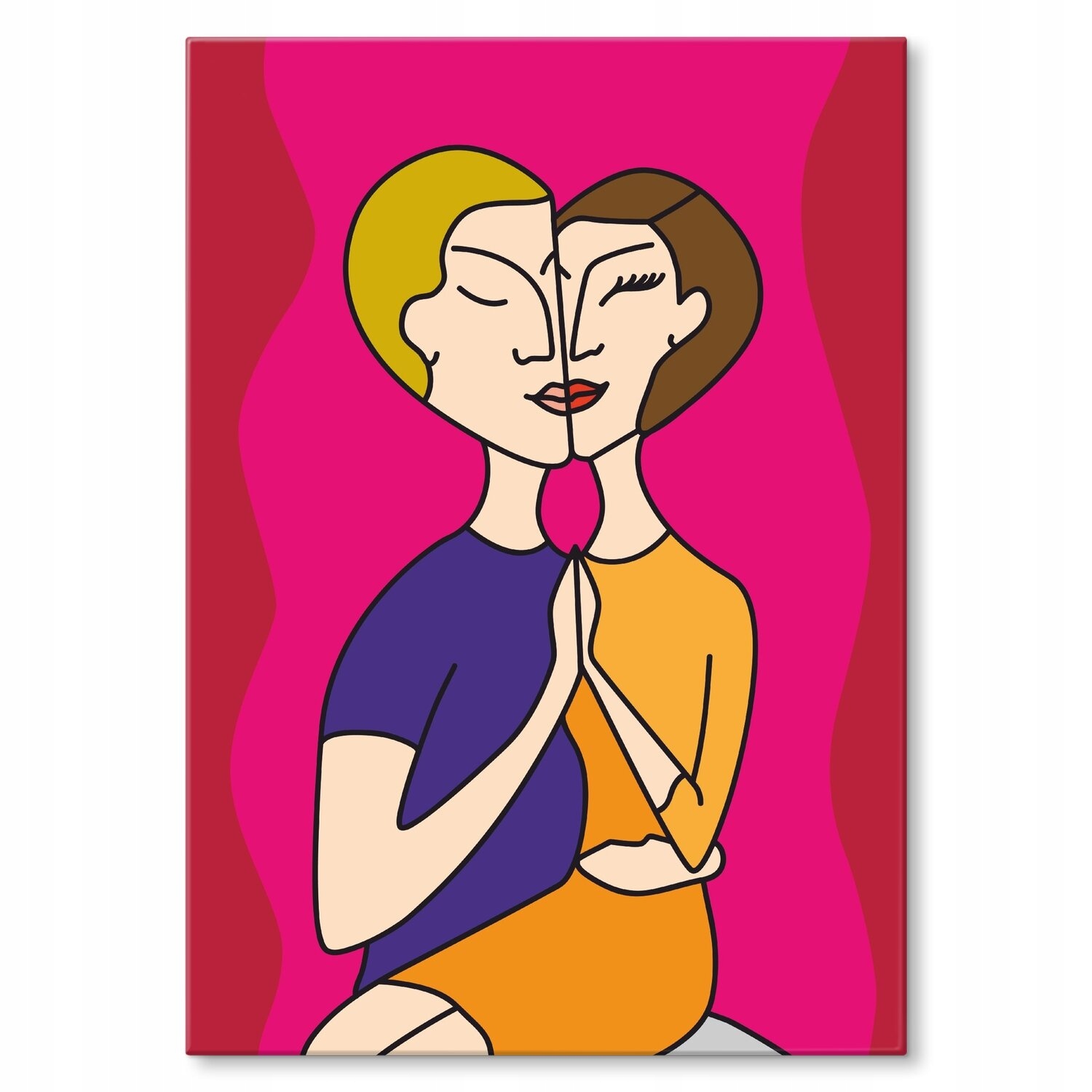 Kovový plakát popart love Dárek 22 x 31 cm