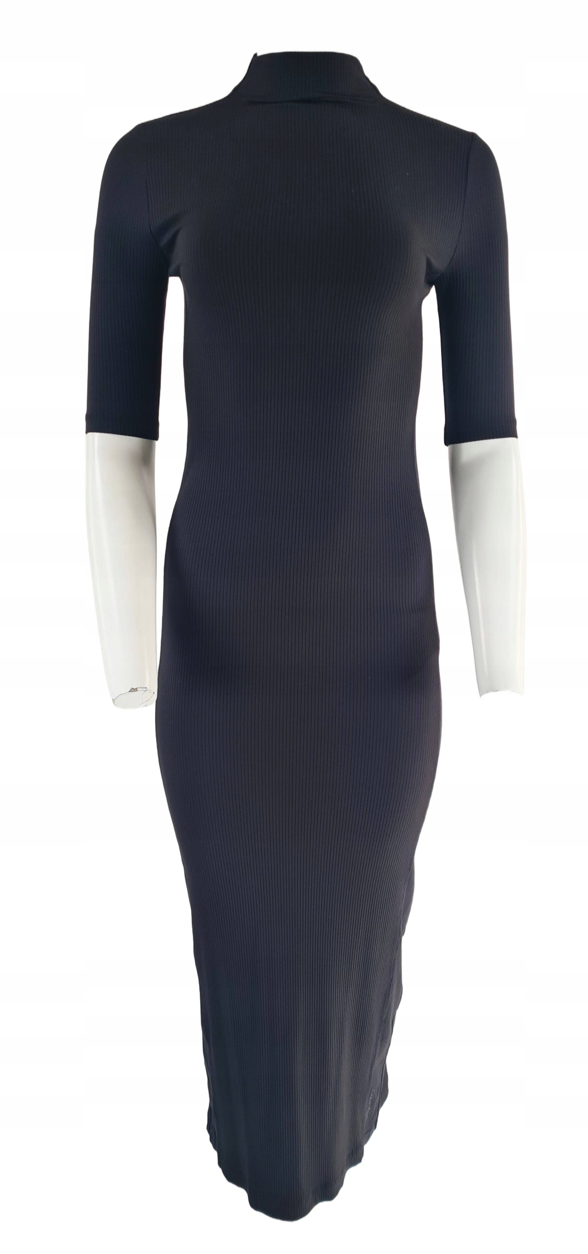 Calvin Klein Modal Rib Soft Mock Neck Šaty vel. S