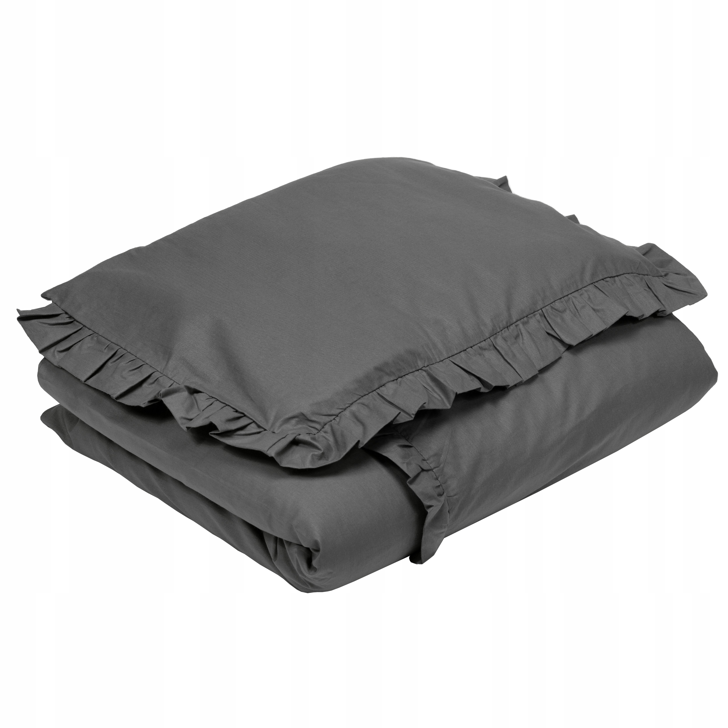 Pościel z falbanką wypełnienie 50x75 grafit