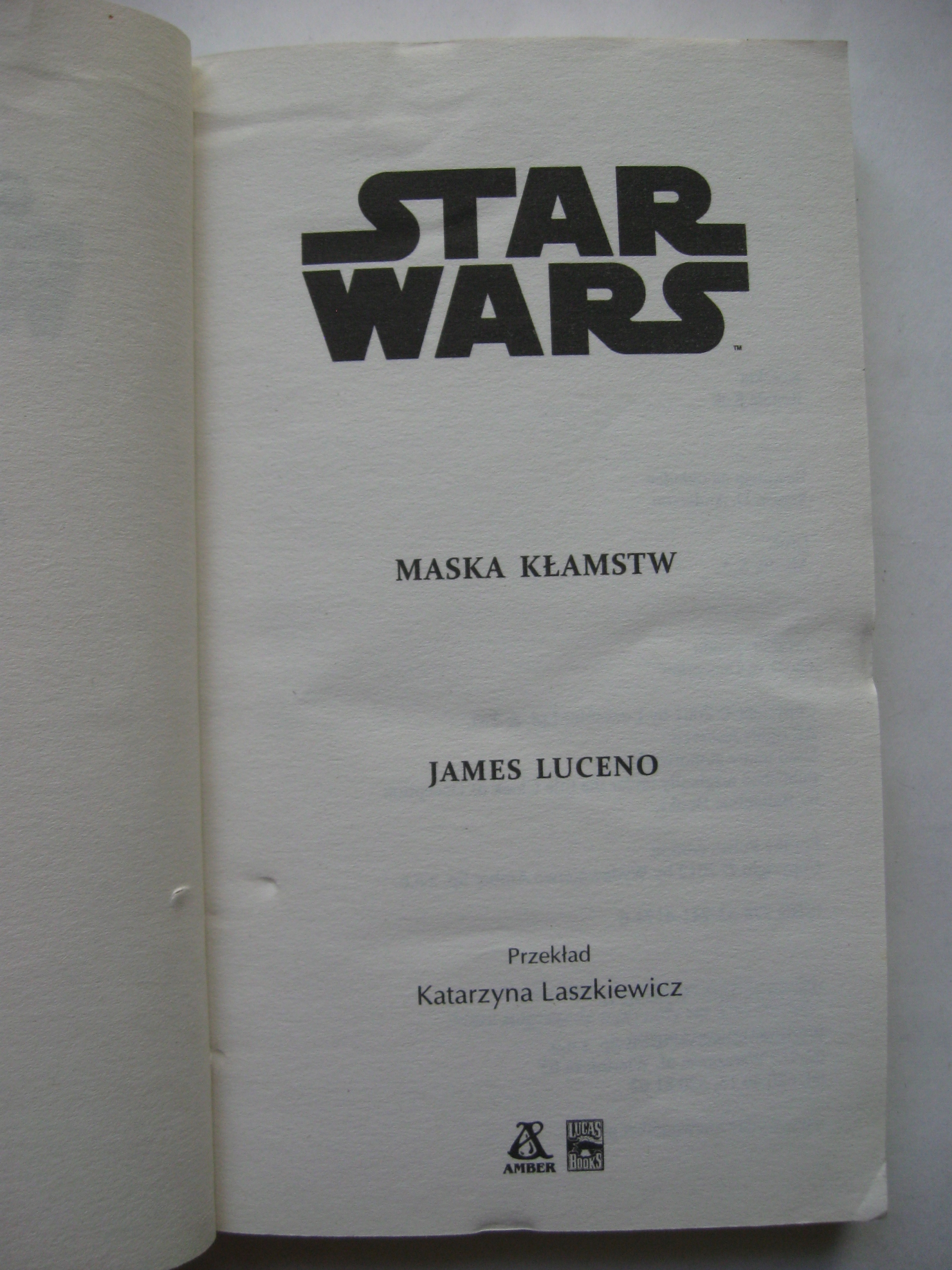 STAR WARS Maska kłamstw Wydawnictwo Amber