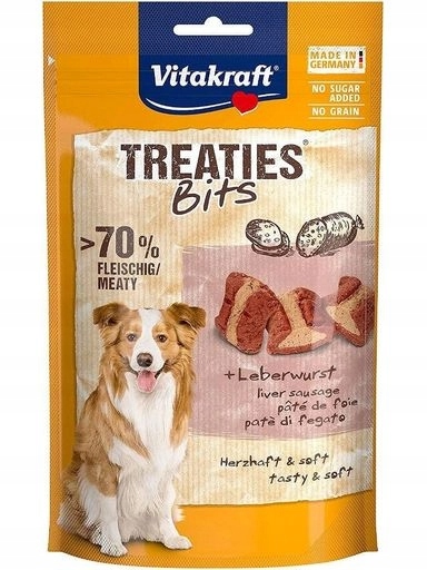 4x Vitakraft Pamlsek Treaties Bits s játry 120 g