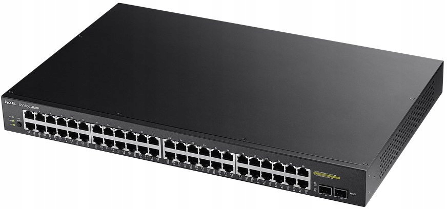Zyxel GS1900-48HP v2, 48-port GbE L2 Smart Switch, 170 Watt rackmount…