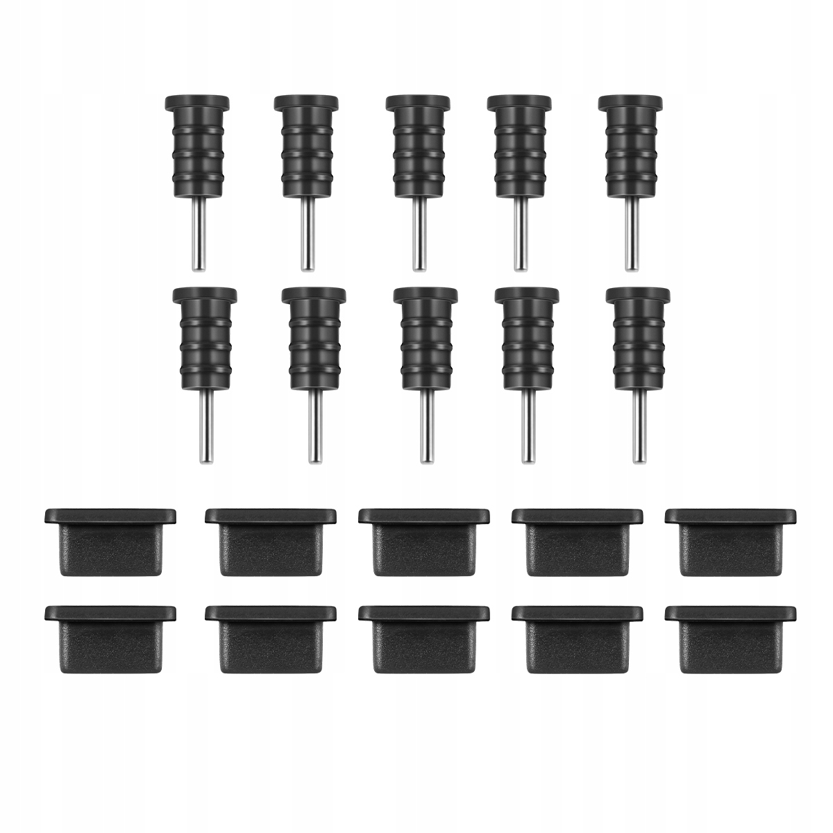 ZABEZPIECZENIE PRZECIWPYŁOWE USB TYPU C CZARNE (10 SZT )