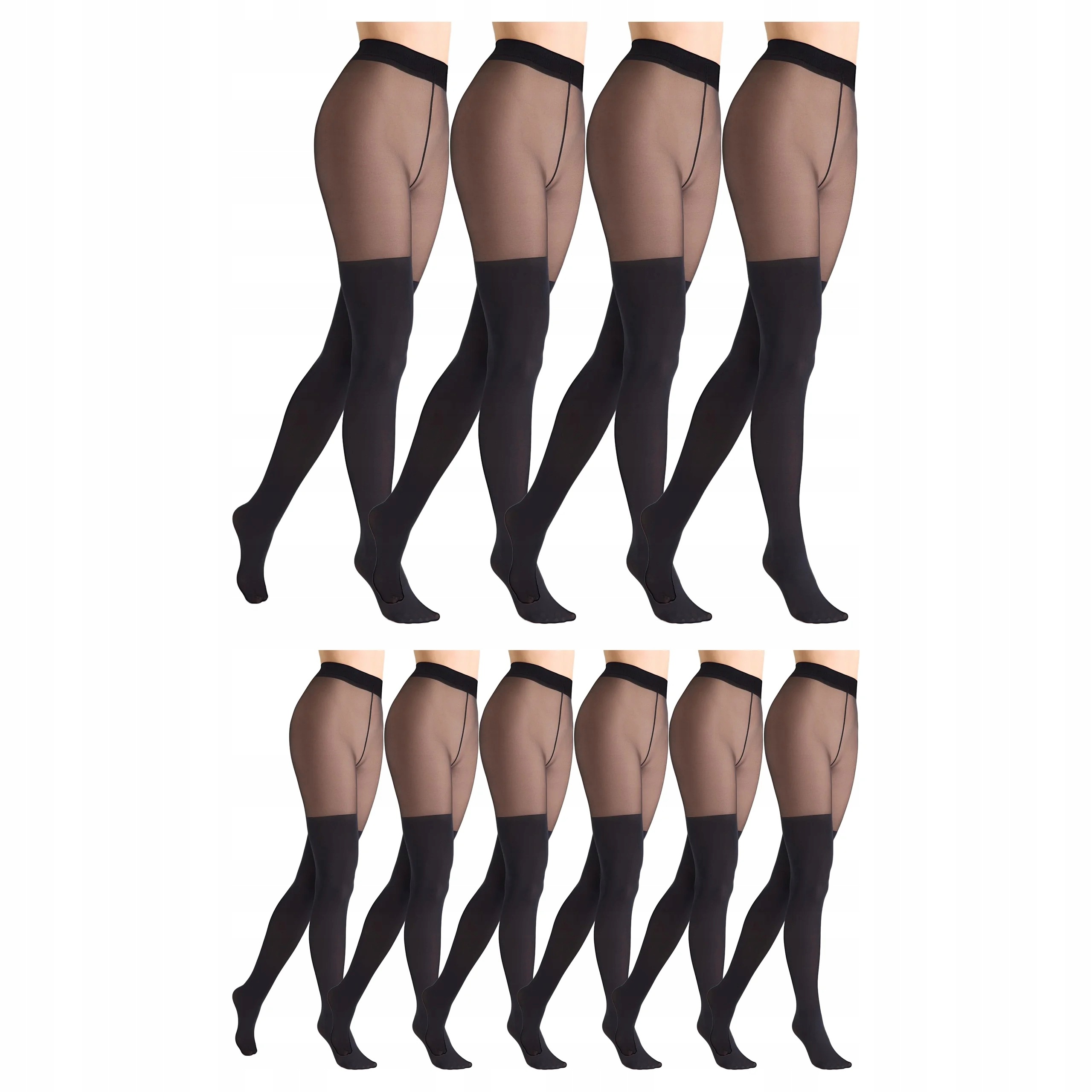 10 x Punčocháče napodobující podkolenky Zazu Classic 60 den Marilyn Nero 1/2
