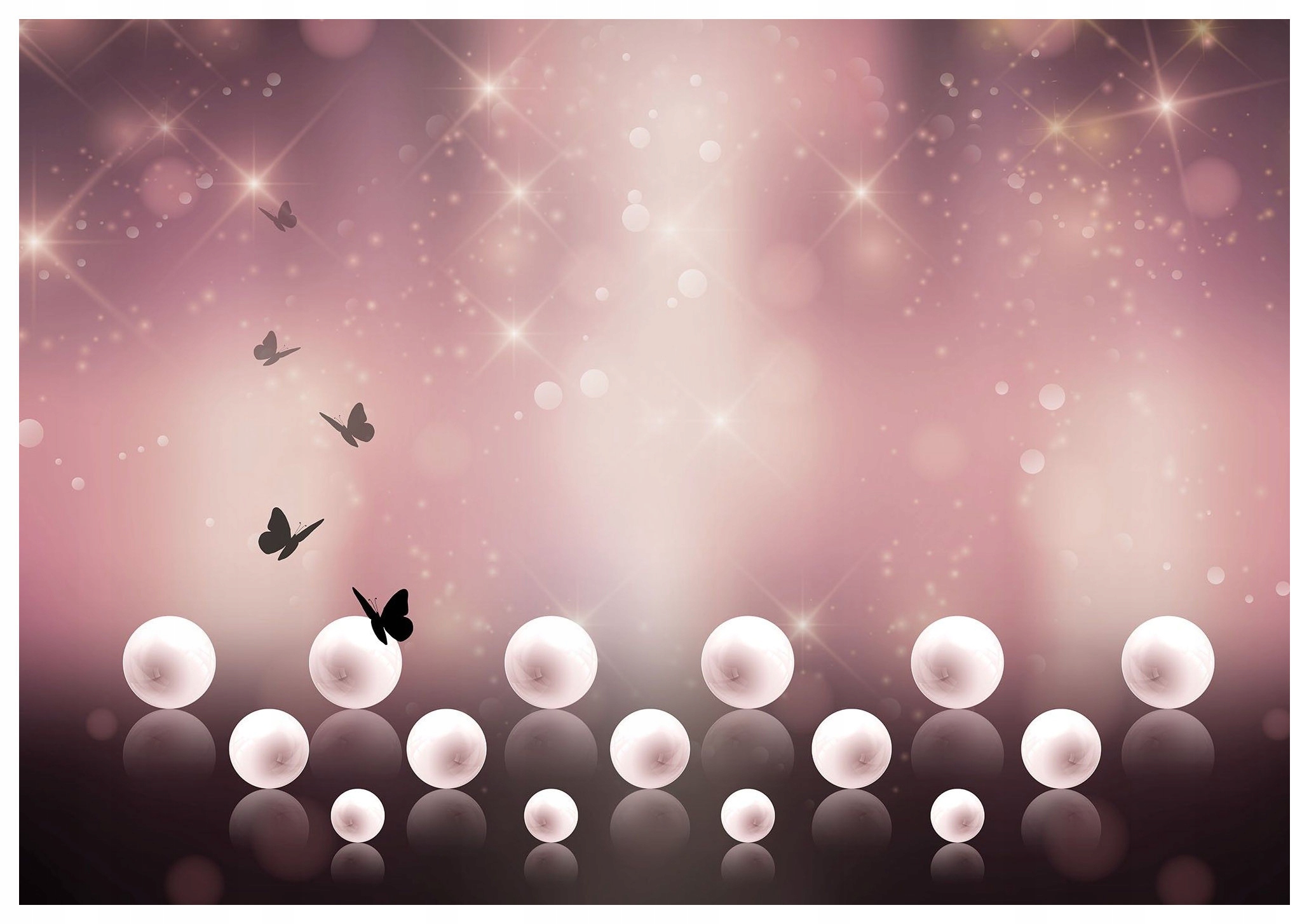 Fototapeta Perlový dech motýli vinylová růžová fialová 368x280 lepidlo