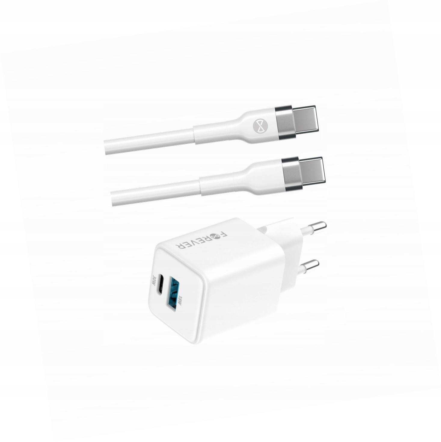 Szybka ładowarka GaN 30W 2 wejścia długim z kablem 2m do Xiaomi Redmi 9 4G