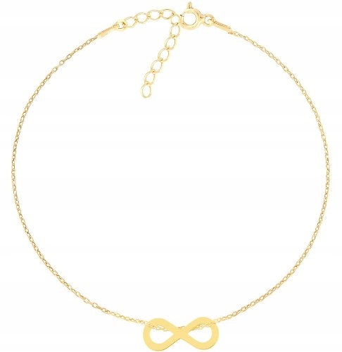 

Złota bransoletka infinity nieskończoność Sr 925