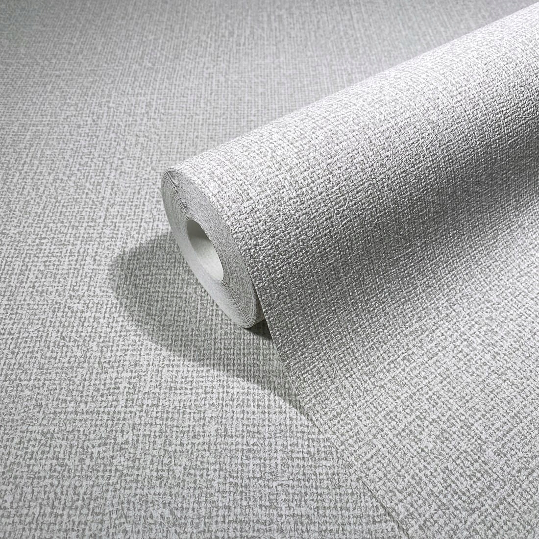 Šedá Vinylová Tapeta S Hustou Strukturou Pozadí, Imitace Sáčku, 10 M X 106 CM