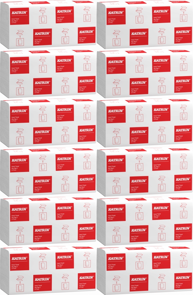 Ręcznik papierowy Katrin Zz 200 składek biały x12
