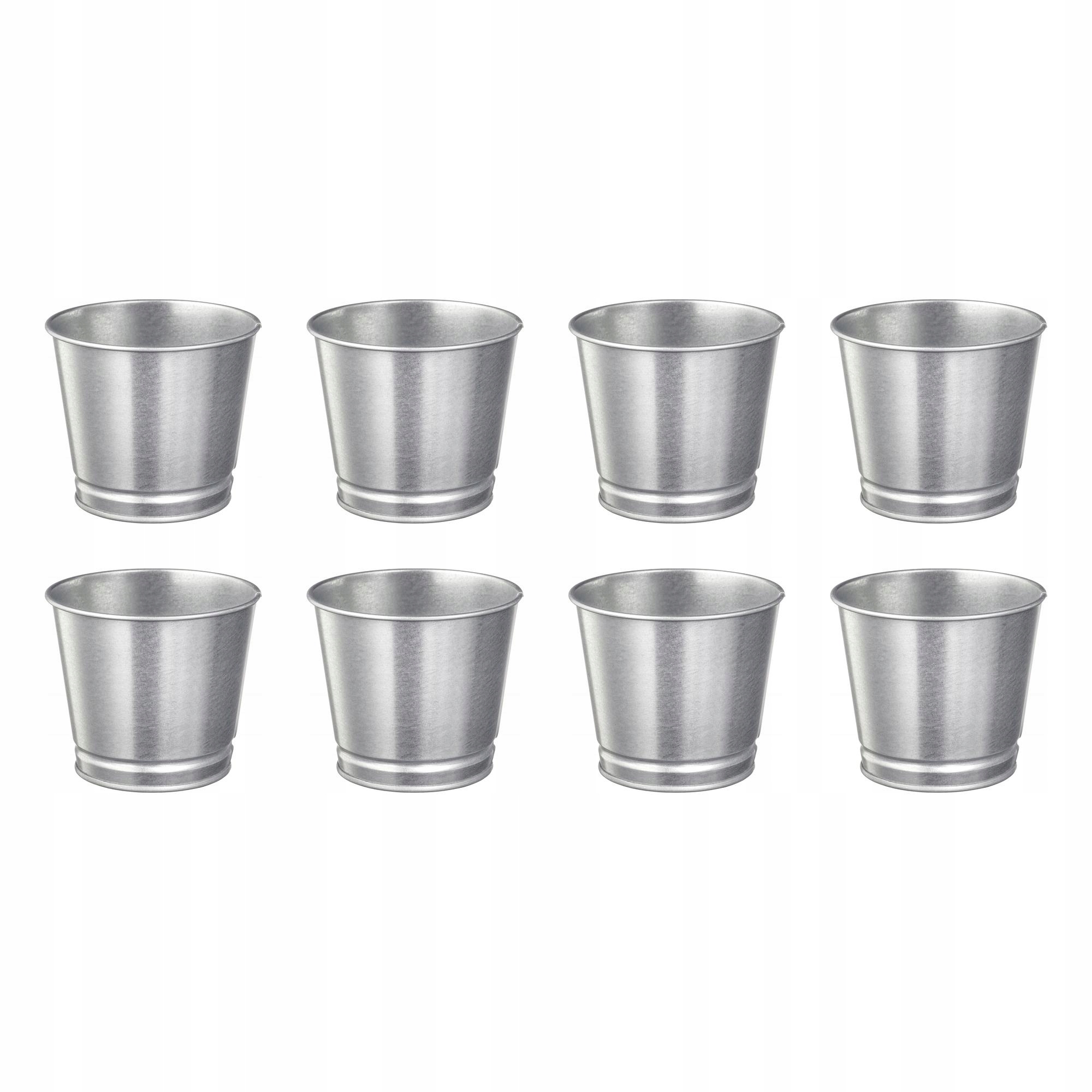 8 szt. BINTJE Osłonka doniczki - galwanizowano 9 cm